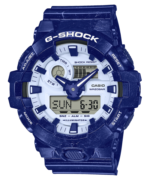 Reloj G-shock correa de resina GA-700BWP-2A