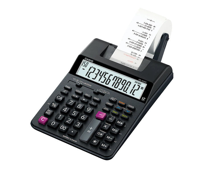 Calculadora con impresora HR-100RC-BK